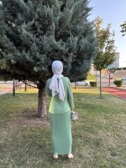 Pileli etekli Nihan marka takım